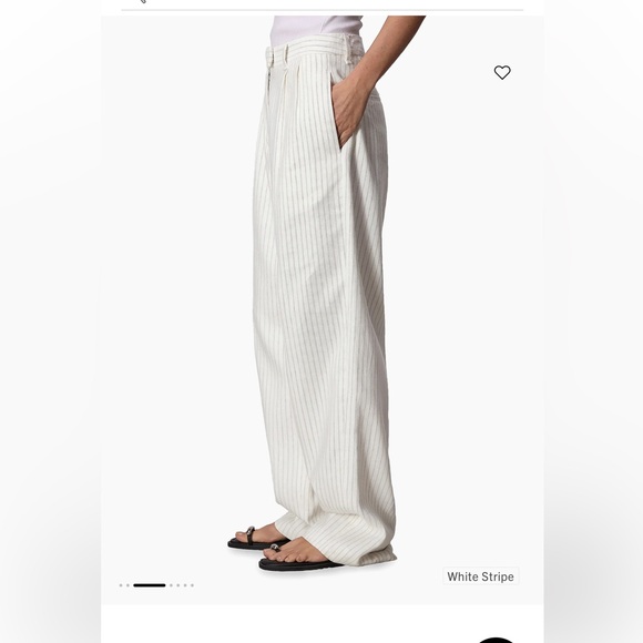 rag & bone White Pinstripe Trousers - Picture 2 of 5